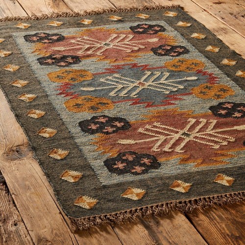 Rug natural handwoven - natural, wool