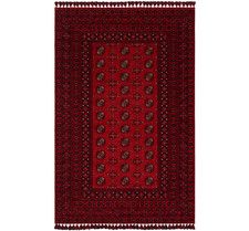 Afghan Cherry Red Rug Machine