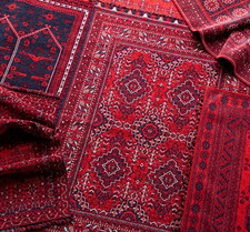 Afghan Series Red Rug Machine